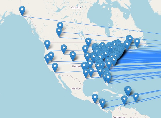 Great propagation to North America