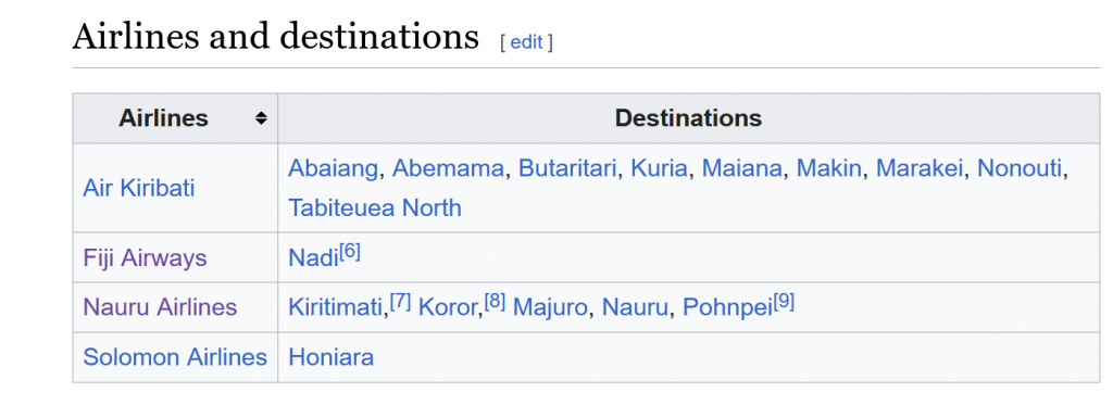 Kiribati airport