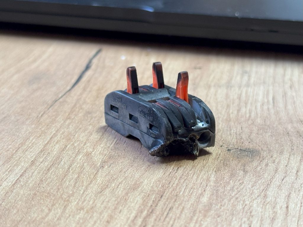 Burnt connector