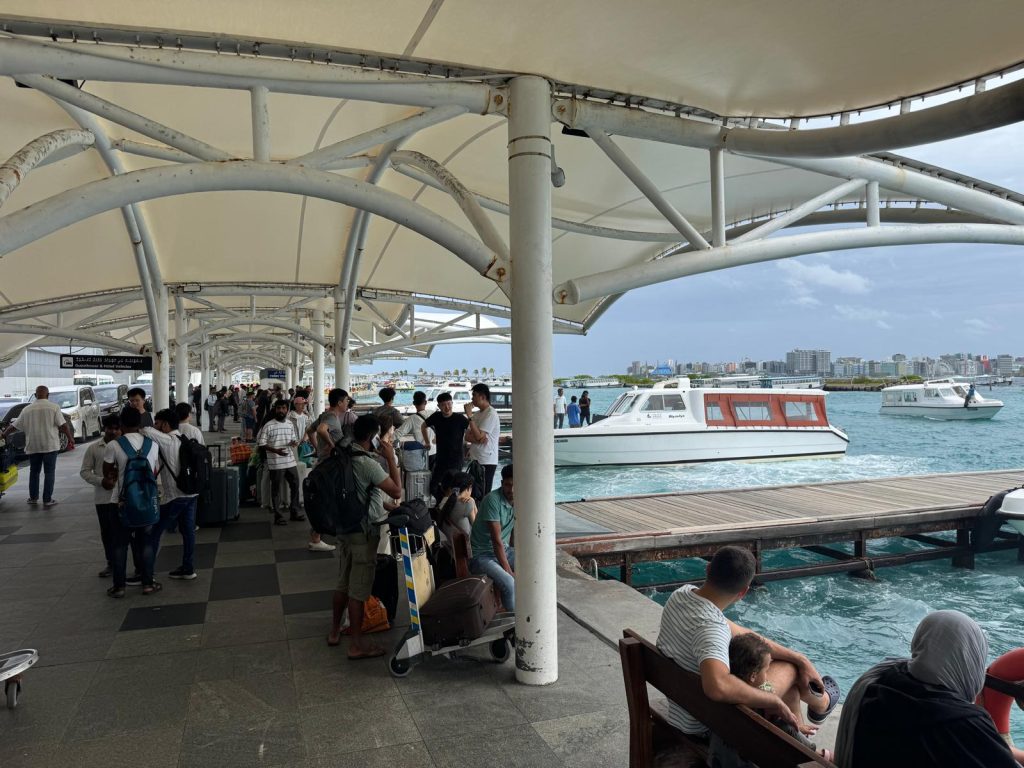 Waiting for the speedboat in Male